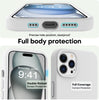 iPhone 12 Pro Liquid Silicone Microfiber Lining Soft Back Cover Case White
