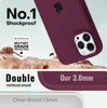 iPhone 12 Pro Liquid Silicone Microfiber Lining Soft Back Cover Case Plum