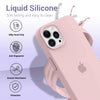 iPhone 12 Pro Liquid Silicone Microfiber Lining Soft Back Cover Case Sand Pink