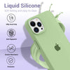 iPhone 12 Pro Liquid Silicone Microfiber Lining Soft Back Cover Case Macha Green