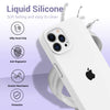 iPhone 12 Pro Liquid Silicone Microfiber Lining Soft Back Cover Case White