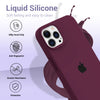 iPhone 12 Pro Liquid Silicone Microfiber Lining Soft Back Cover Case Plum