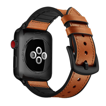 LiKGUS Apple Watch Band Leather Strap (45mm 42mm 44mm Series 7 / 6 / SE / 5 / 4 / 3) Vintage Brown