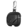 LiKGUS Soft Case for Airpods Pro Accessories Key Luxury Leather Storage Bag Earphone Cover with Keychain Charging Case (Airpod Not Included) (BLACK)