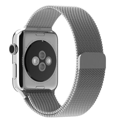 LiKGUS Apple Watch Milanese Loop Band Steel Magnetic Close Strap (45mm 42mm 44mm ) Series 7 / 6 / SE / 5 / 4 / 3 (Silver )