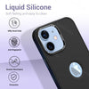 iPhone 12 Ultra Hybird Ring Silicone Matte Back Case Cover Anti-Shock Drop Protection (Black)