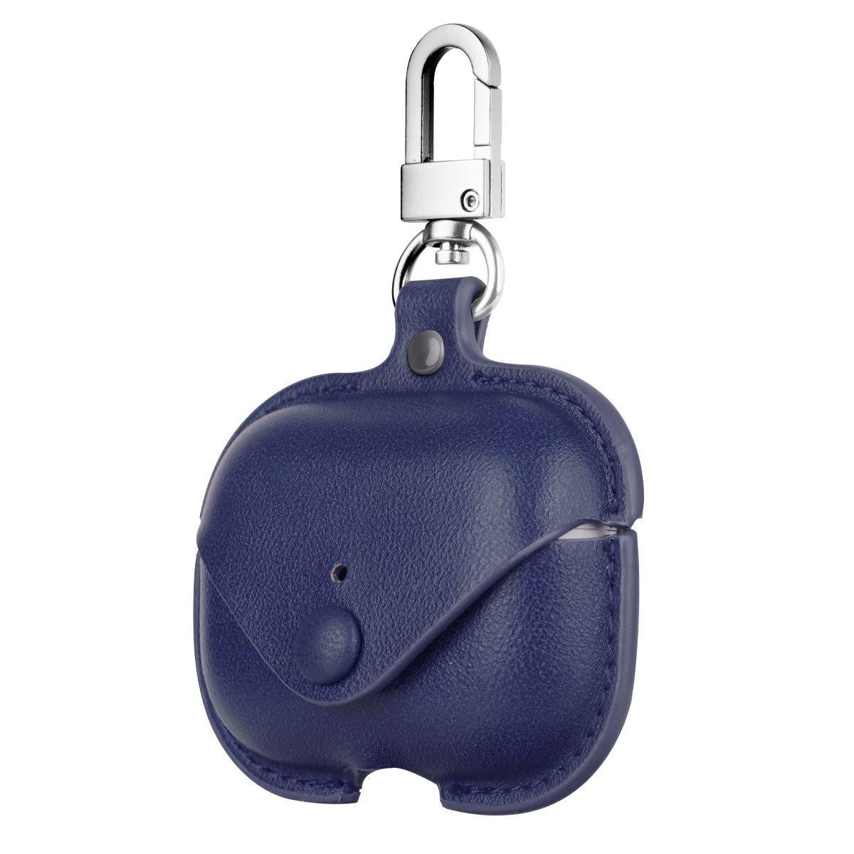 LiKGUS Soft Case for Airpods Pro Accessories Key Luxury Leather Storage Bag Earphone Cover with Keychain Charging Case (Airpod Not Included) (BLUE)
