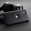 iPhone 12 Luxury Leather Case Protective Back Cover (Black)