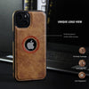 iPhone 13 Luxury Leather Case Protective Back Cover (Brown )