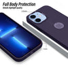 iPhone 12 Ultra Hybird Ring Silicone Matte Back Case Cover Anti-Shock Drop Protection (Deep Purple)