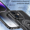 iPhone 12 Defence Series Armor Heat Dissipation Stand Case Back Cover With Magsafe Magnetic Shell Black