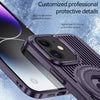 iPhone 12 Defence Series Armor Heat Dissipation Stand Case Back Cover With Magsafe Magnetic Shell Deep Purple