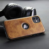 iPhone 12 Luxury Leather Case Protective Back Cover (Brown )