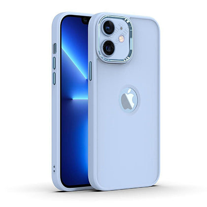 iPhone 12 Ultra Hybird Ring Silicone Matte Back Case Cover Anti-Shock Drop Protection (Serria Blue)