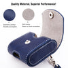 LiKGUS for Apple AirPods 1 & 2 Case Snap Closure Leather Protective Cover with Holding Strap  (Blue)
