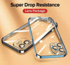 iPhone 12 Crome Lens Transparent Camera Protection Case TPU Soft Back Cover