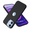 iPhone 12 Ultra Hybird Ring Silicone Matte Back Case Cover Anti-Shock Drop Protection (Black)
