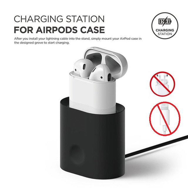 LiKGUSå¨ for Apple AirPods 1 & 2  Charging Dock Station Silicone Charging Holder Stand