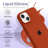 iPhone 14 Original Silicone Logo Back Cover Case Brown