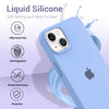 iPhone 15 Original Silicone Logo Back Cover Case Serria Blue