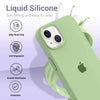 iPhone 15 Original Silicone Logo Back Cover Case Macha Green