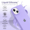 iPhone 13 Original Silicone Logo Back Cover Case Elegant Purple