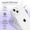 iPhone 14 Plus Liquid Silicone Microfiber Lining Soft Back Cover Case White