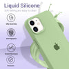 iPhone 12 Original Silicone Logo Back Cover Case Macha Green