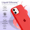iPhone 12 Original Silicone Logo Back Cover Case Red