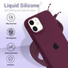 iPhone 12 Original Silicone Logo Back Cover Case Plum