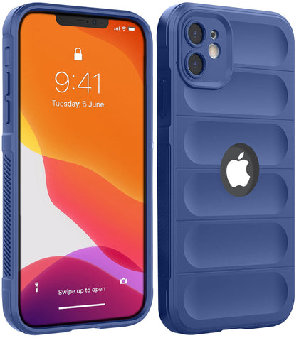 iPhone 11 Rugged Armor Hybird Silicone Back Cover Case Blue
