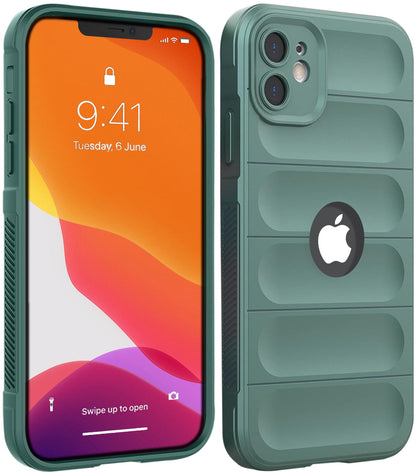 iPhone 11 Rugged Armor Hybird Silicone Back Cover Case Green
