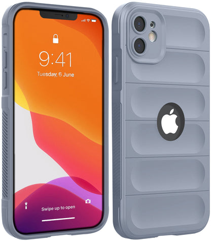 iPhone 11 Rugged Armor Hybird Silicone Back Cover Case Light Grey
