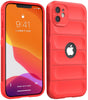 iPhone 12 Rugged Armor Hybird Silicone Back Cover Case Red