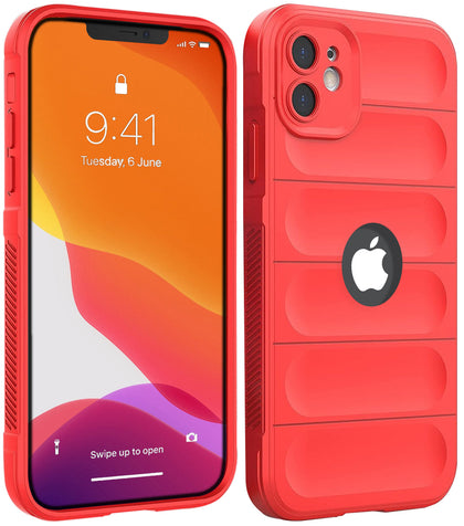 iPhone 11 Rugged Armor Hybird Silicone Back Cover Case Red