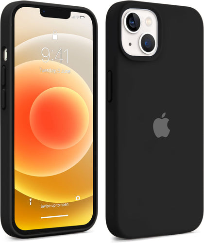 iPhone 14 Original Silicone Logo Back Cover Case Black