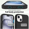 iPhone 14 Plus Liquid Silicone Microfiber Lining Soft Back Cover Case Black