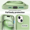 iPhone 14 Plus Liquid Silicone Microfiber Lining Soft Back Cover Case Macha Green