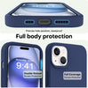 iPhone 14 Plus Liquid Silicone Microfiber Lining Soft Back Cover Case Midnight Blue