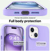 iPhone 14 Plus Liquid Silicone Microfiber Lining Soft Back Cover Case Elegant Purple