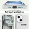 iPhone 15 Liquid Silicone Microfiber Lining Soft Back Cover Case White