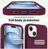 iPhone 15 Liquid Silicone Microfiber Lining Soft Back Cover Case Plum