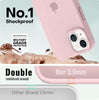 iPhone 15 Liquid Silicone Microfiber Lining Soft Back Cover Case Sand Pink