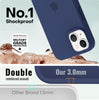 iPhone 14 Plus Liquid Silicone Microfiber Lining Soft Back Cover Case Midnight Blue