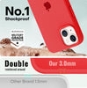 iPhone 14 Liquid Silicone Microfiber Lining Soft Back Cover Case Red