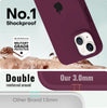 iPhone 14 Plus Liquid Silicone Microfiber Lining Soft Back Cover Case Plum