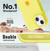 iPhone 15 Liquid Silicone Microfiber Lining Soft Back Cover Case Yellow