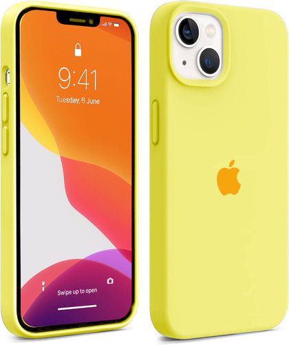 iPhone 15 Original Silicone Logo Back Cover Case Yellow