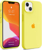 iPhone 14 Plus Liquid Silicone Microfiber Lining Soft Back Cover Case Yellow