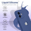 iPhone 12 Silicone Back Case Cover Anti-Shock Full Body Protection With Logo View (Midnight Blue)